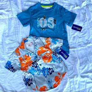 Boys 3T Aloha Shirt and T-Shirt from Genuine Kids by OshKosh